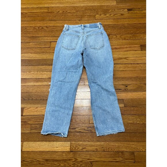 Abercrombie Fitch Womens 90s Straight Ultra High-Rise Jeans Size 4 X-SHORT Blue - Picture 5 of 5